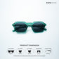 Leh Lucent - Cyber Green Square Sunglasses - RB2646