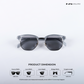 Delhi Daze - Pebble Clubmaster Half Rim Sunglasses - RB2561