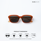 Gwalior Glow - Citrus Veil Rectangle Sunglasses - RB2626
