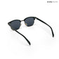 Delhi Daze - Glossy Black Clubmaster Half Rim Sunglasses - RB2556
