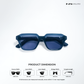 Spiti Spark - Midnight Blue Square Sunglasses - RB2717