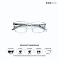 Ivox - Clear Square Bluecut Eyewear - RB2704