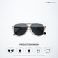 Bron - Black Gold Aviator Sunglasses - RB2687SB