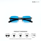 Essent - Blue Aurum Edge Rimless Rectangle Sunglasses - RB2731