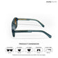 Glare - Denim Walnut Rectangle Sunglasses - RB2325