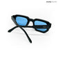 Vintage Cube - Blue Black Polarized Rectangle Sunglasses - RB2439
