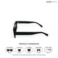 Lilrecta - All Black Rectangle Sunglasses - RB2524