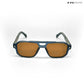 Glare - Denim Walnut Rectangle Sunglasses - RB2325