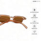 Sol - Amber Rectangle Sunglasses - RB2466