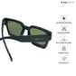 Boxy Bold - Black Green Square Sunglasses - RB2522