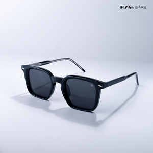 Quadra - Black Polarized Square Sunglasses - RB2411