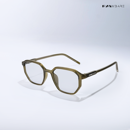 Tawi Gaze - Olive Angular Hexagon Sunglasses - RB2606