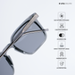 Quadra - Grey Polarized Square Sunglasses - RB2414