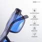 Lilrecta - Grey Blue Rectangle Sunglasses - RB2525