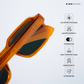 Angular Aura - Maple Polarized Rectangle Sunglasses- RB2450