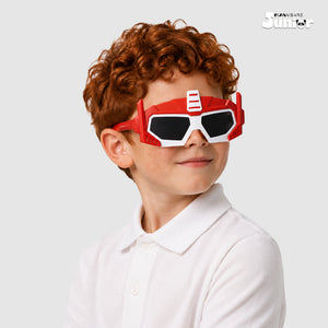 Mode Shift - Flux Red Kids Polarized Geometric Sunglasses - RBK2527