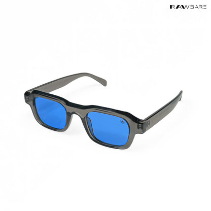 Lilrecta - Grey Blue Rectangle Sunglasses - RB2525