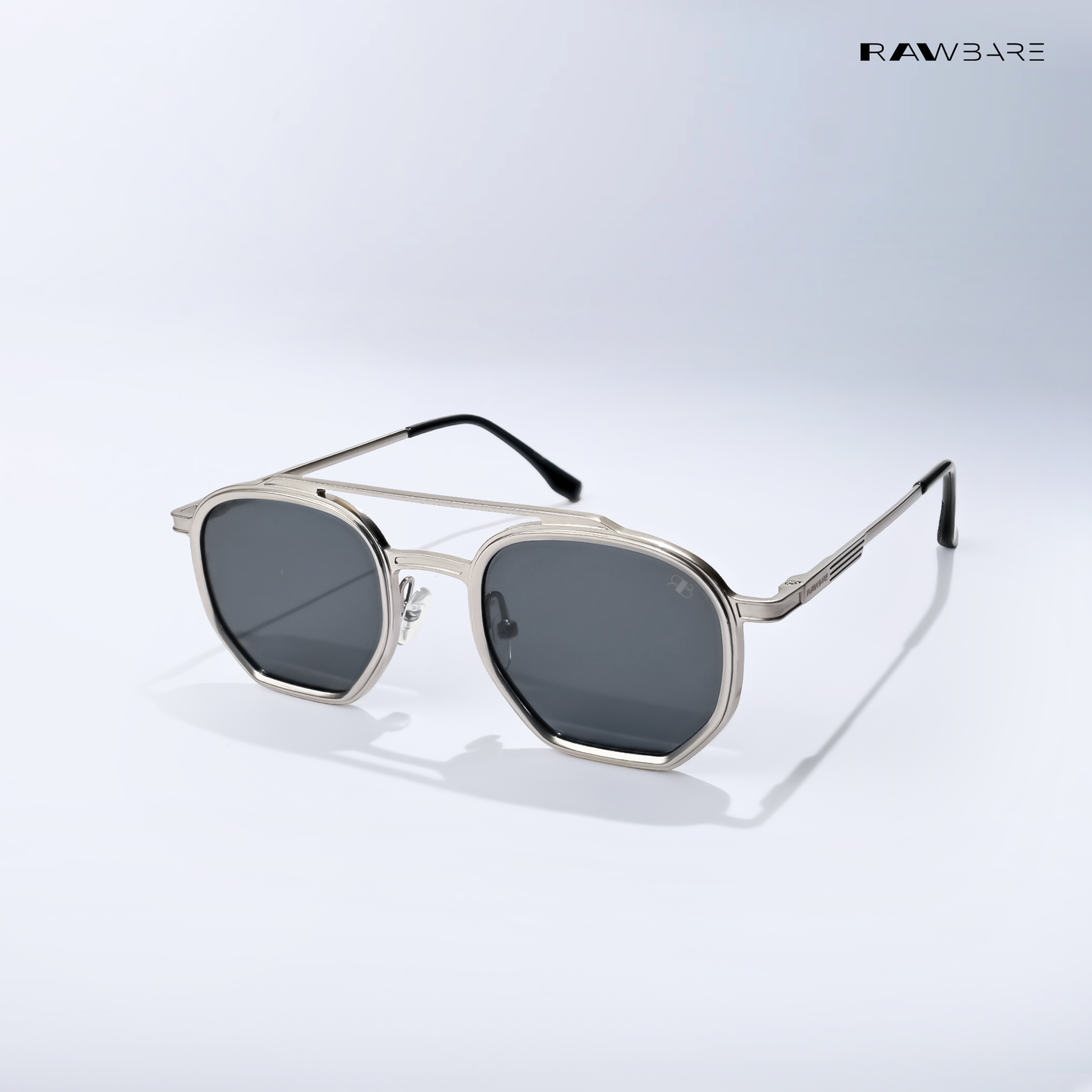 Aeri - Silver Black Hexagon Sunglasses - RB2677SB