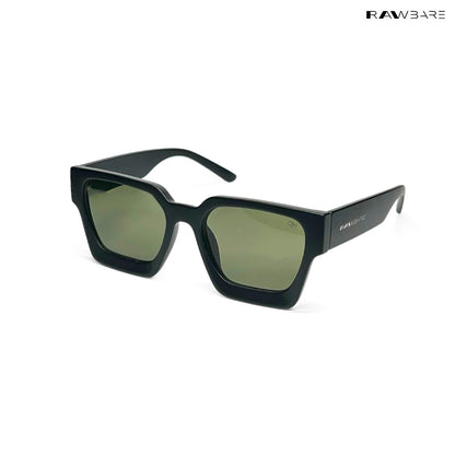 Boxy Bold - Black Green Square Sunglasses - RB2522