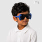 Shade Hacker - Dark Wave Kids Polarized Angular Shield Sunglasses - RBK2532