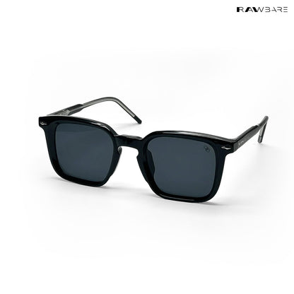 Quadra - Black Polarized Square Sunglasses - RB2411