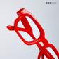 Vintage Cube - Red Rectangle Bluecut Eyewear - RB2508