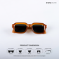 Angular Aura - Maple Polarized Rectangle Sunglasses- RB2450