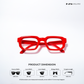 Vintage Cube - Red Rectangle Bluecut Eyewear - RB2508