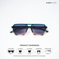 Amritsar Aura - Honey Fade Geometric Aviator Sunglasses - RB2587