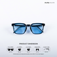 Quadra - Blue Polarized Square Sunglasses - RB2440