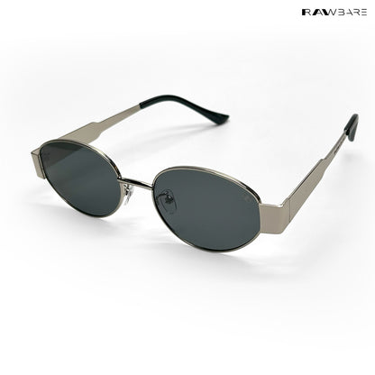 Lunar - Silver Black Oval Sunglasses - RB2432