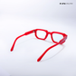 Vintage Cube - Red Rectangle Bluecut Eyewear - RB2508