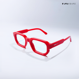 Vintage Cube - Red Rectangle Bluecut Eyewear - RB2508