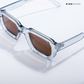 Vintage Cube - Blue Tea Polarized Rectangle Sunglasses - RB2403