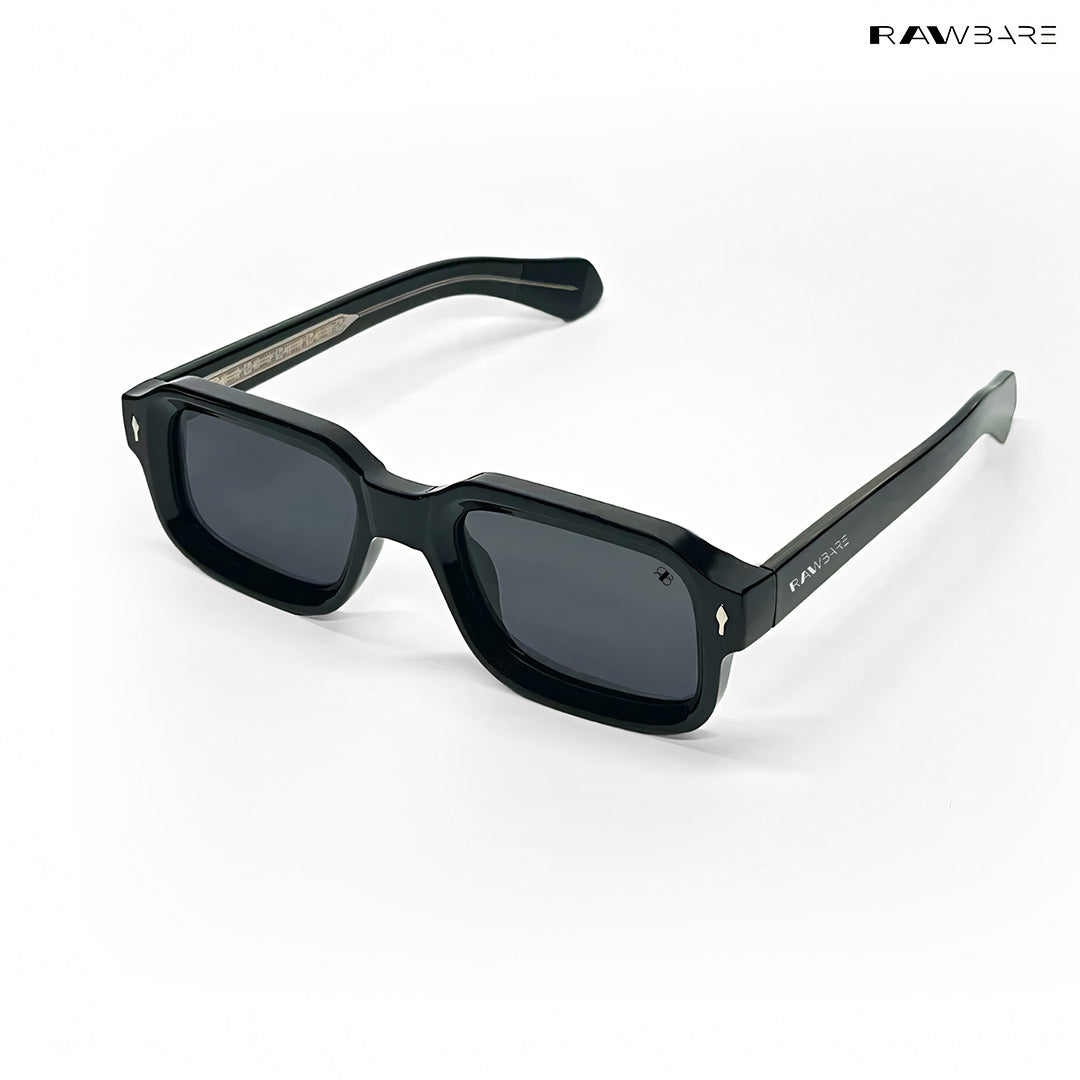 Angular Aura - Black Polarized Rectangle Sunglasses - RB2447