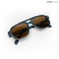 Glare - Denim Walnut Rectangle Sunglasses - RB2325