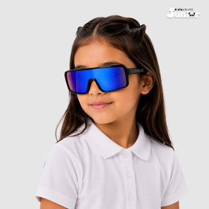 Speed Beam - Blue Streak Kids Polarized Wrap Around Sunglasses - RBK2536