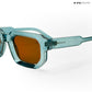 Vintage Cube - Blue Tea Polarized Rectangle Sunglasses - RB2403
