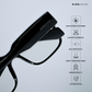 Timeless - Black Blue Cut Rectangle Sunglasses- RB2446