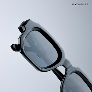 Vintage Cube - All Black Polarized Rectangle Sunglasses - RB2401