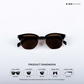 Delhi Daze - Burnt Loft Clubmaster Half Rim Sunglasses - RB2559
