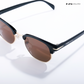 Delhi Daze - Burnt Loft Clubmaster Half Rim Sunglasses - RB2559