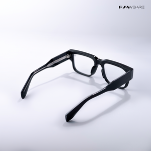 Timeless - Black Blue Cut Rectangle Sunglasses- RB2446
