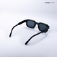 Vintage Cube - All Black Polarized Rectangle Sunglasses - RB2401