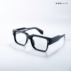 Timeless - Black Blue Cut Rectangle Sunglasses- RB2446