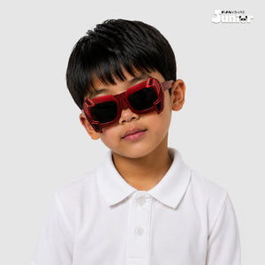 Shade Hacker - Blackout Blaze Kids Polarized Angular Shield Sunglasses - RBK2530