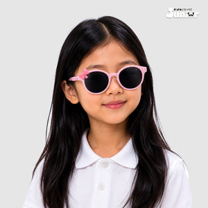 Fairy Bow - Blush Glow Kids Polarized Round Sunglasses - RBK2524
