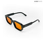 Vintage Cube - Black Yellow Rectangle Sunglasses - RB2437