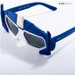 Mode Shift - Navy Circuit Kids Polarized Geometric Sunglasses - RBK2528
