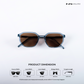 Tawi Gaze - Blue Blaze Angular Hexagon Sunglasses - RB2573